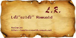 László Romuald névjegykártya
