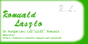 romuald laszlo business card